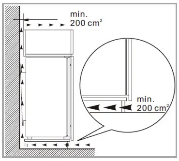 VSE 7804.1 Household Built In Full Room Refrigerator Built-in