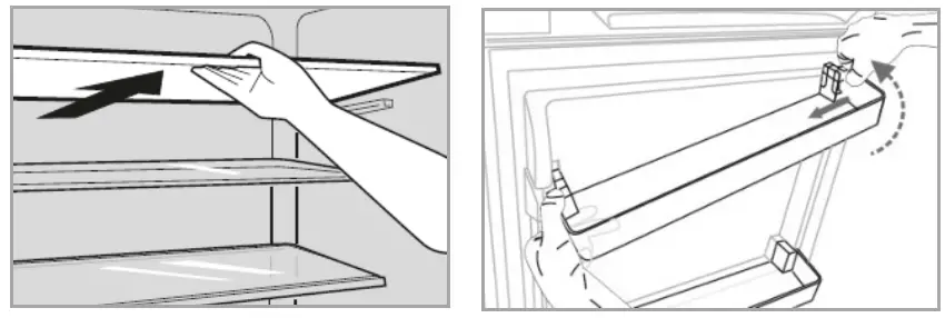 VSE 7804.1 Household Built In Full Room Refrigerator Storage space