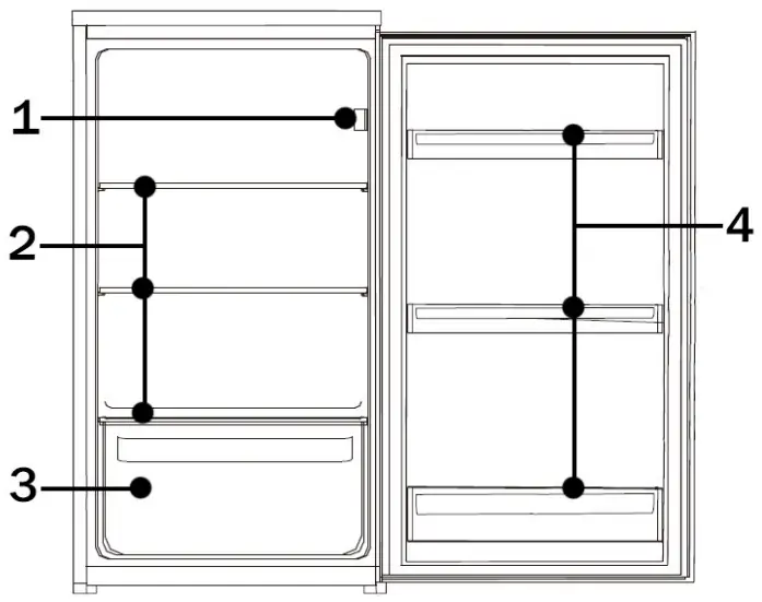 VSE 7804.1 Household Built In Full Room Refrigerator Overview