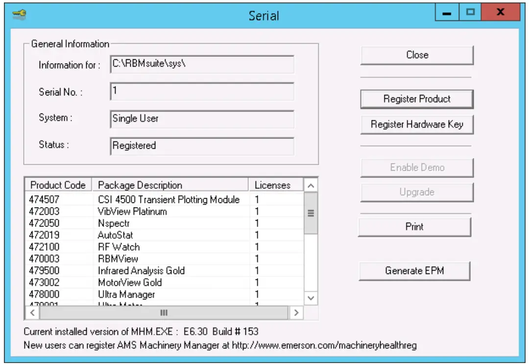 Software s Emerson AMS Machinery Manager Software - software