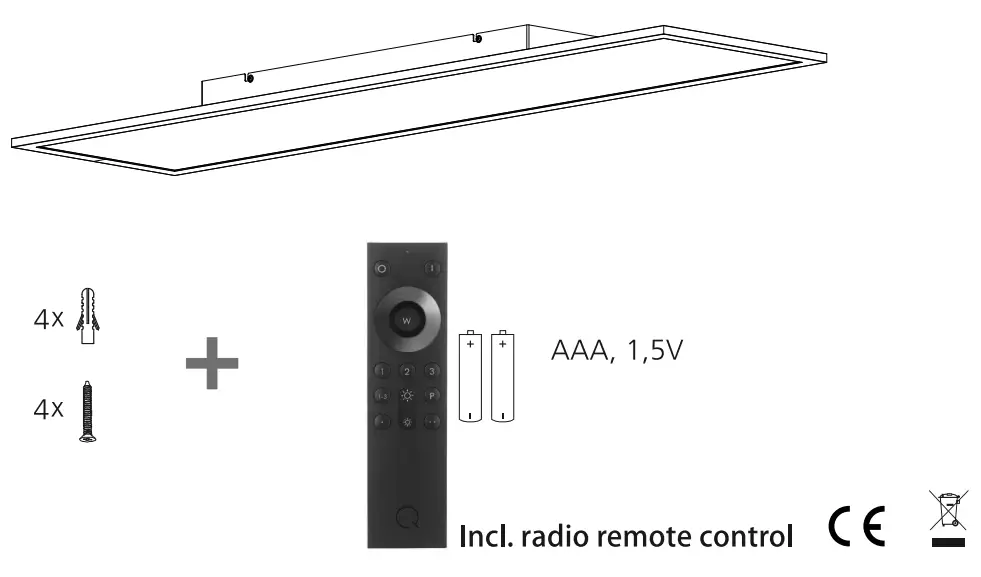 Paul Neuhaus 8098 16 Q FLAG LED Ceiling Light - fig 1