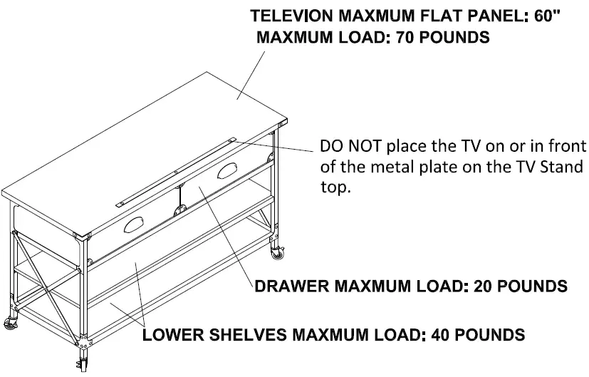 Rustic 810534677 2 Drawer TV Stand-1