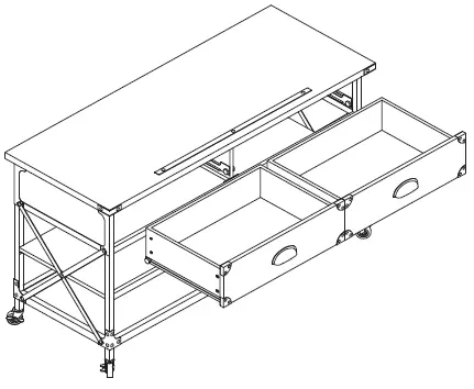 Rustic 810534677 2 Drawer TV Stand-47