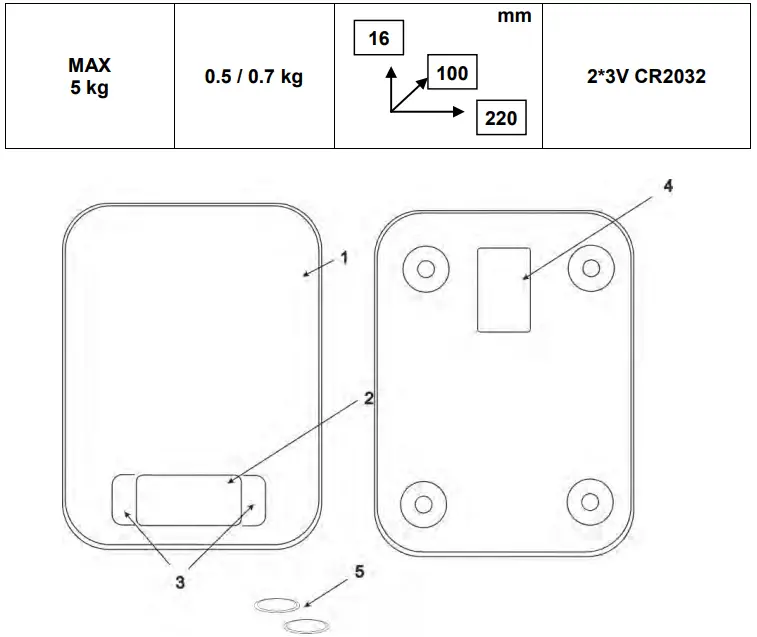 SCARLETT SC-KS57P49 Kitchen Scale - Fig