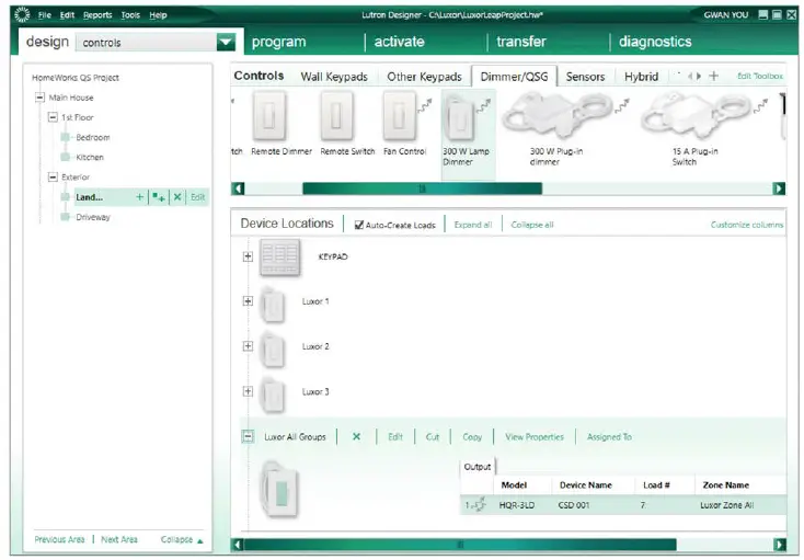 LUXOR Lutron OSX Controller-4