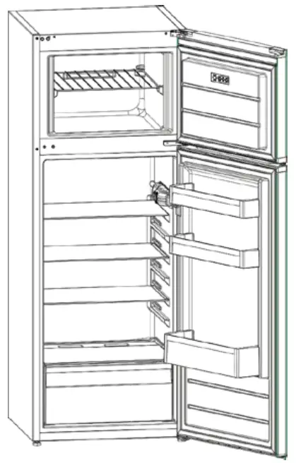 Avanti RA75V0W Apartment Size Top Freezer Refrigerator