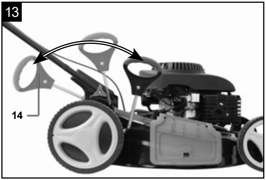 MD531 Petrol Lawn Mower Assembly illustration