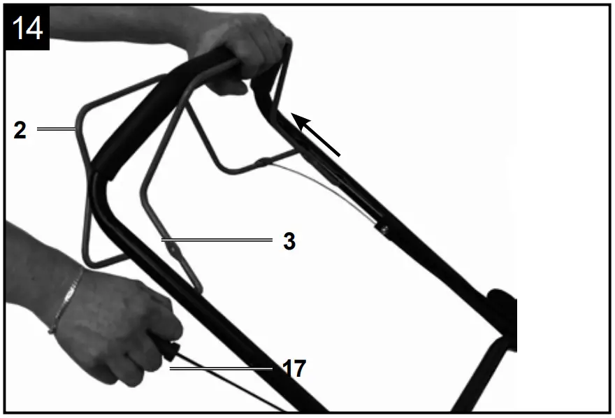 MD531 Petrol Lawn Mower Assembly illustration