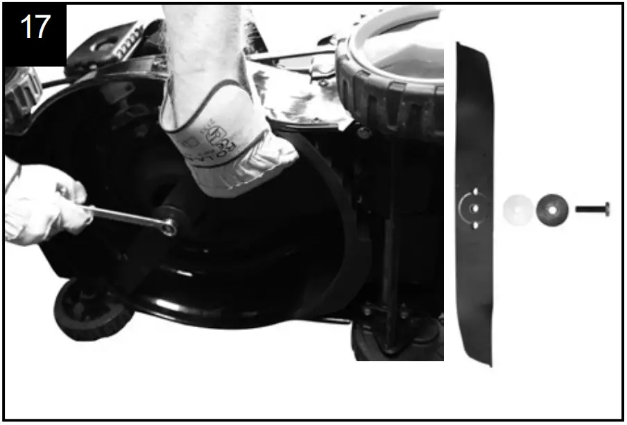 Emptying the grass basket illustration