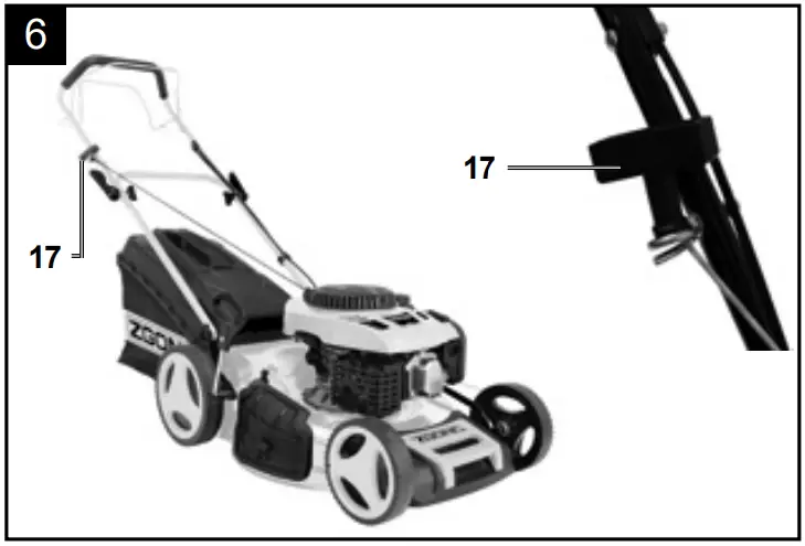 MD531 Petrol Lawn Mower Assembly illustration