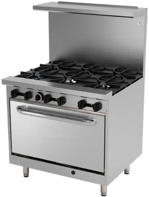 KUTANO 36 Inch WIDE Gas Restaurant Range with Oven