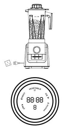 JOYOUNG Blender with LED Screen 5 Programs-8