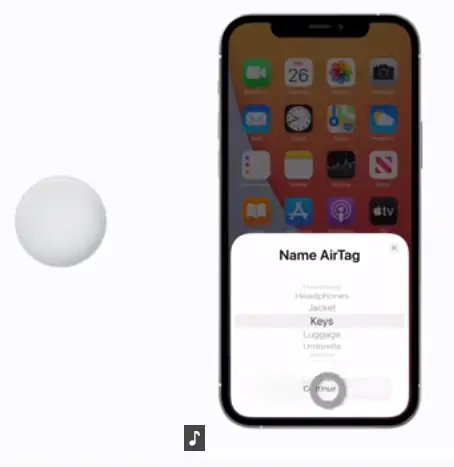 AirTag to your item.