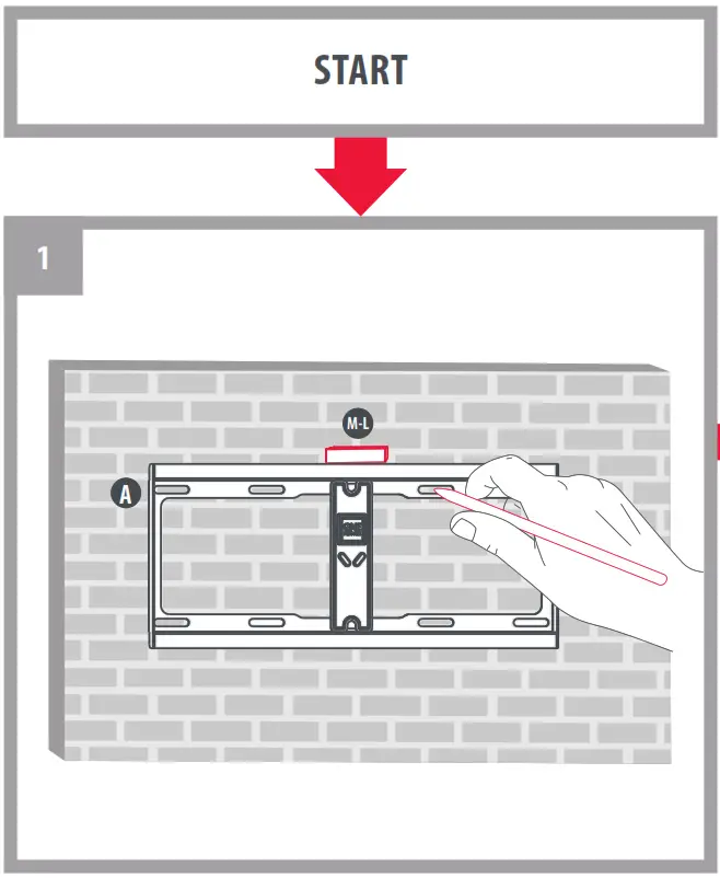 ONE FOR ALL WM4429 Tilting TV Wall Mount - fig1