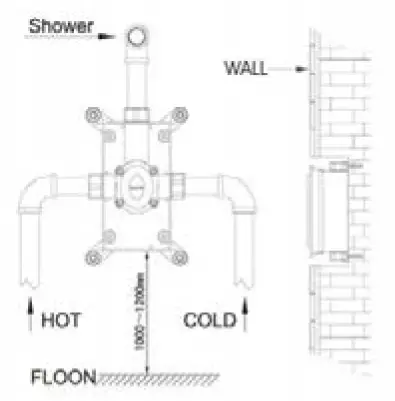 RUBINETA Shower Column Set River+Thermo-10