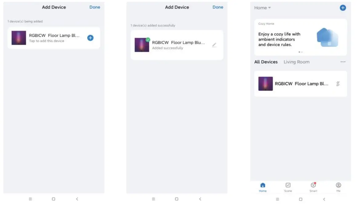 GIANT FLOORLAMPBLE Bluetooth RGBICW Floor Lamp - app 2