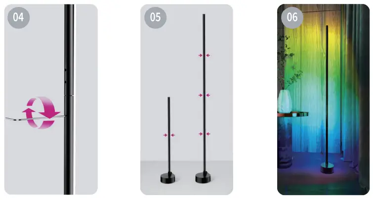 GIANT FLOORLAMPBLE Bluetooth RGBICW Floor Lamp - fig 2