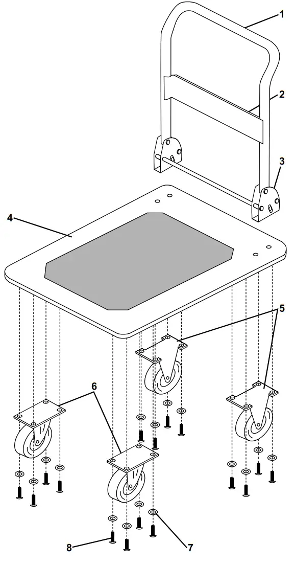 FRANKLIN 58299 24 in. x 36 in. Folding Platform Truck - fig 1