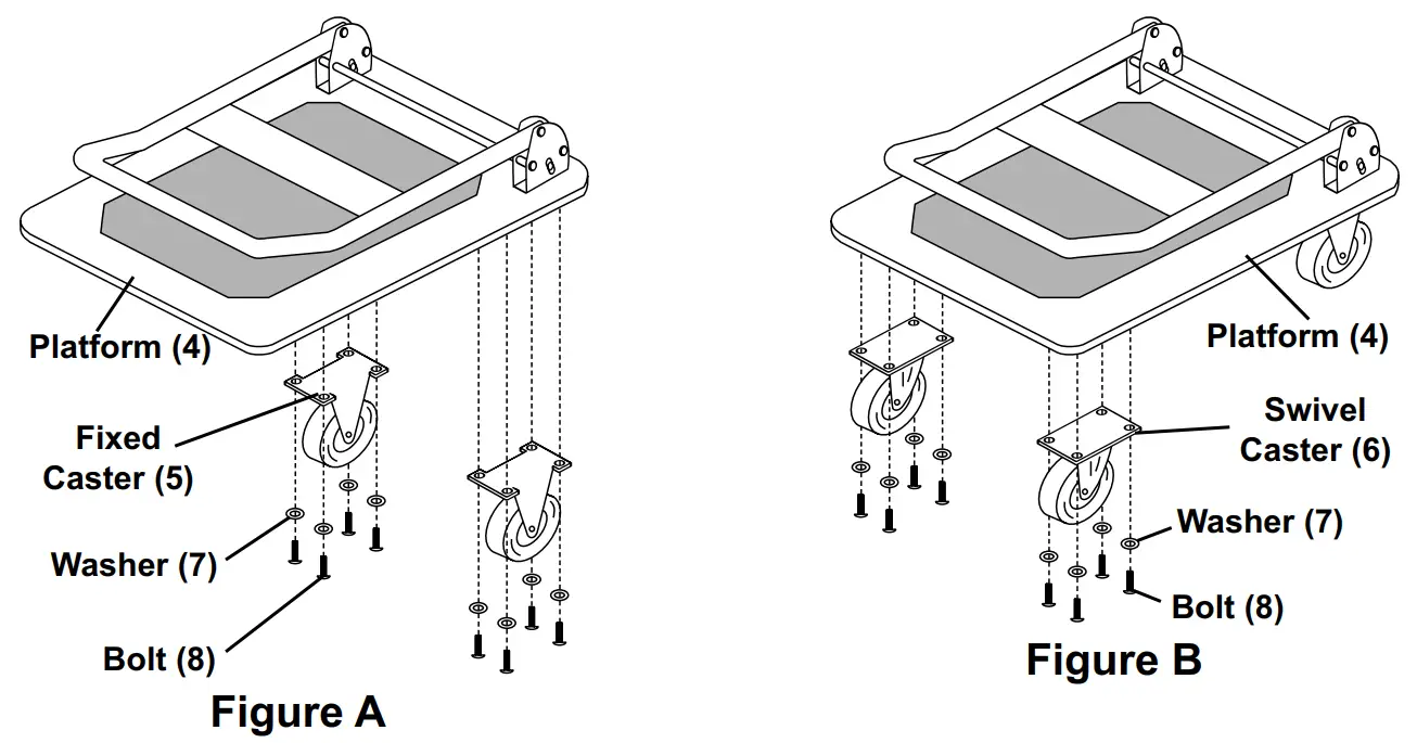 FRANKLIN 58299 24 in. x 36 in. Folding Platform Truck - fig