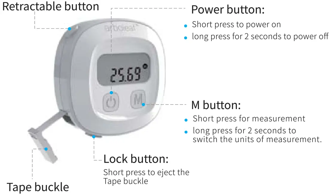 arboleaf CF10A Smart Body Tape Measure - fig