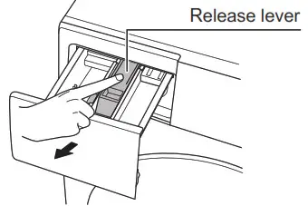 SHARP ES-FW105SG Washing Machine - Release lever