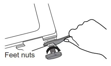 SHARP ES-FW105SG Washing Machine - feet nuts