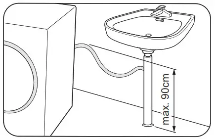 SHARP ES-FW105SG Washing Machine - hose branch