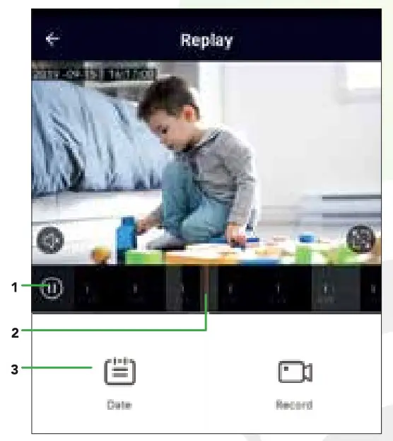 LLOYD S LC-1316 Wireless Camera - Video playback functions in the app