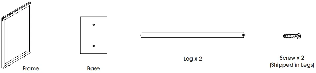 ULINE H-5712 Floor Stand Sign -parts