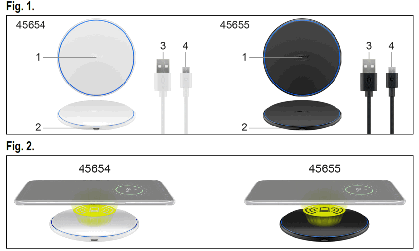 goobay 45654, 45655 Fast Wireless Charger - Fig