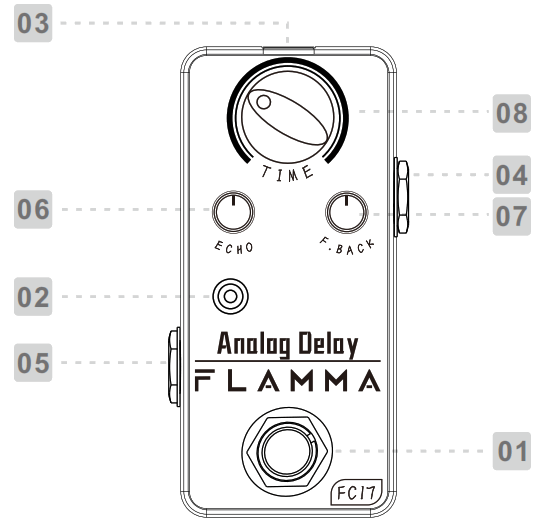 FLAMA FC17 Analog Delay Pedal -