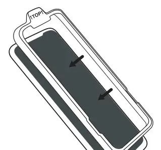 onn 12 Series Glass Screen Protector with Built-in Microbial - Apply the Tray