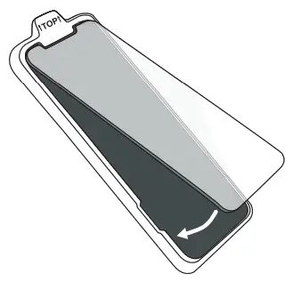 onn 12 Series Glass Screen Protector with Built-in Microbial - Place the Screen Protector 1