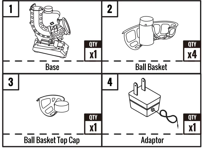 Franklin 52879 Sports Automatic Pickleball Launcher Machine - parts