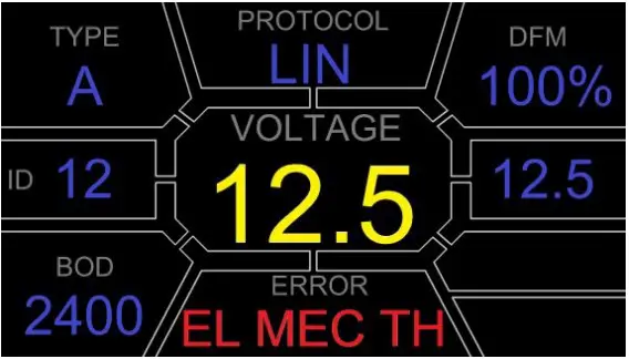 Diagnostic mode menu