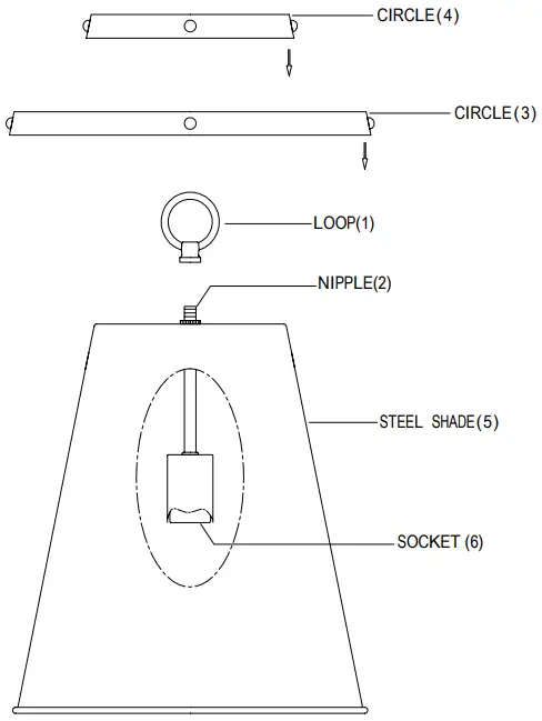 MERIDIAN M7014MBKNB Matte Black and Natural Brass Pendant Light - Figure