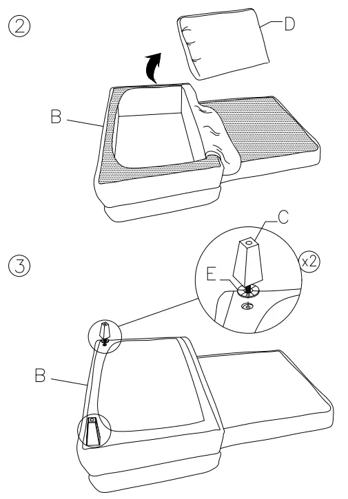 ASHLEY 1150271 Jarreau Sofa Chaise Sleeper - Fig 1