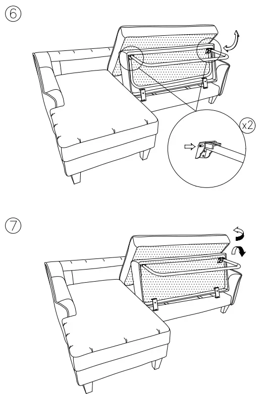 ASHLEY 1150271 Jarreau Sofa Chaise Sleeper - Fig 3