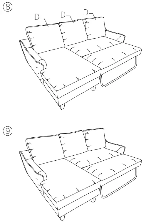 ASHLEY 1150271 Jarreau Sofa Chaise Sleeper - Fig4