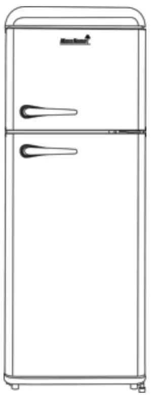 MaxxHome Retro Fridge and Freezer Combination 210 Liter