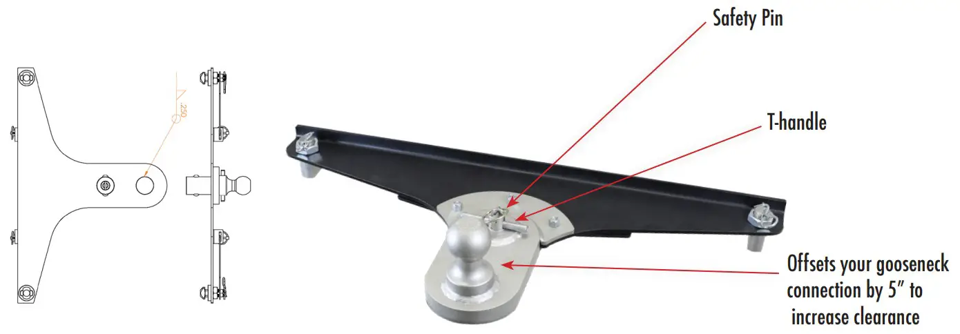 GEN Y HITCH US9505281B1 GoosePuck 5 Inch Offset Ball Puck System - Installation