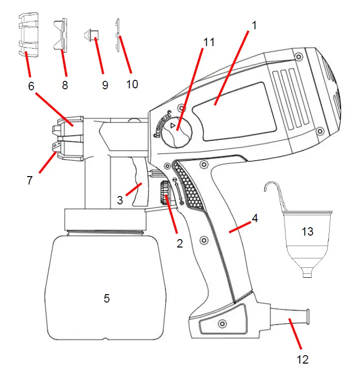 westfalia WFSP400 HVLP Paint Spray Gun 2