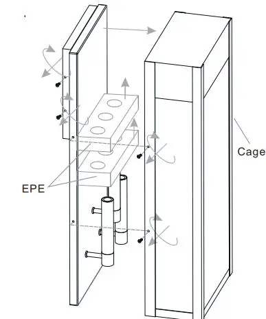 QUOIZEL MAE8410MBK Maren 3 Light 24 Inch Matte Black Outdoor Wall Lantern-FIG5