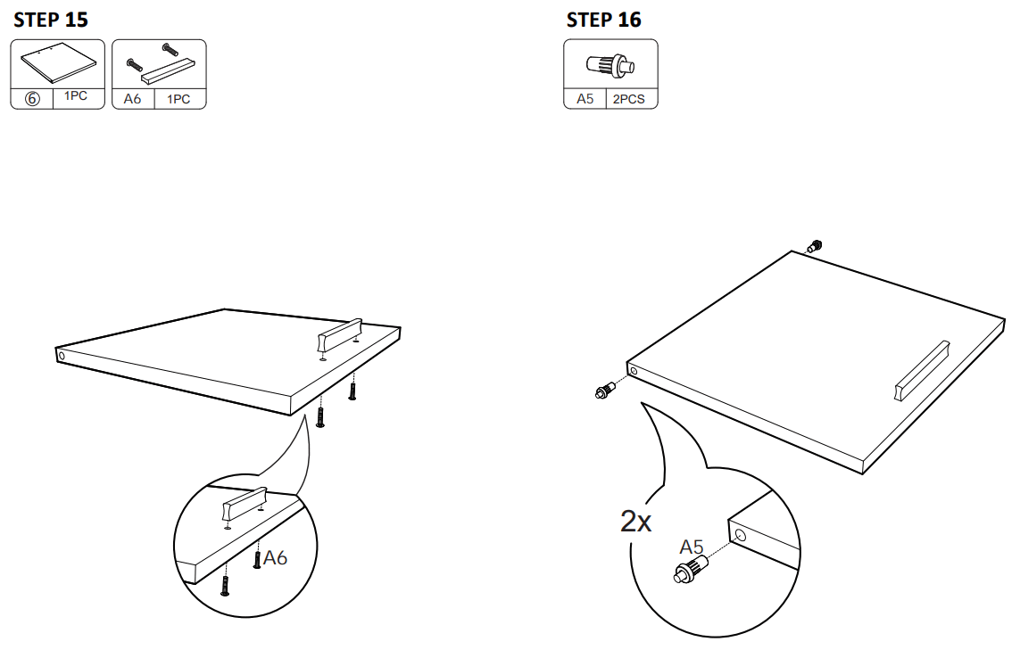 JAXPETY HG61T1260 Tempered Glass Nightstand with Cabinet - STEP 15
