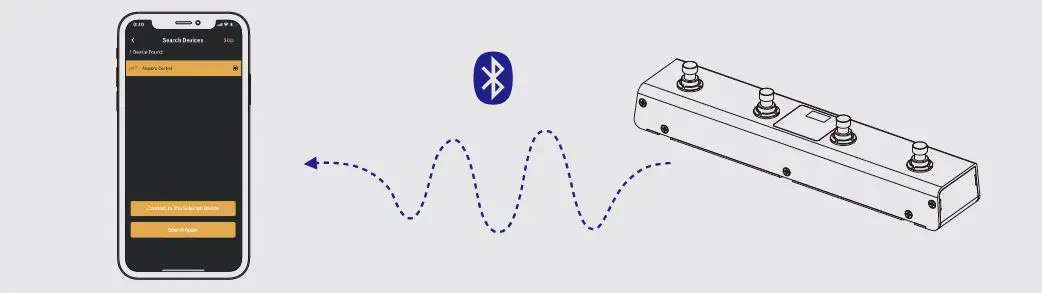 HOTONE 525606 Ampero Control 4 Button Bluetooth MIDI Foot Controller Pedal fig3