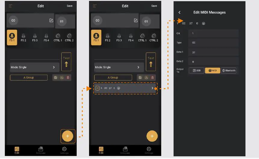 HOTONE 525606 Ampero Control 4 Button Bluetooth MIDI Foot Controller Pedal fig6