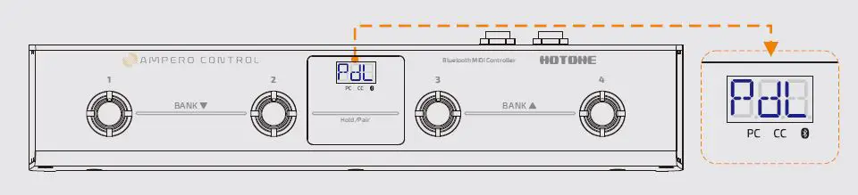 HOTONE 525606 Ampero Control 4 Button Bluetooth MIDI Foot Controller Pedal fig9