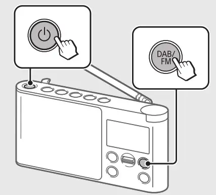 SONY XDR-S41D Portable DAB- POWER ON