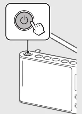 SONY XDR-S41D Portable DAB- Turn on
