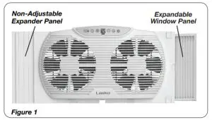 Lasko W09560 9 Inch Twin Window Fan with Bluetooth Control - HUNGWINDOW